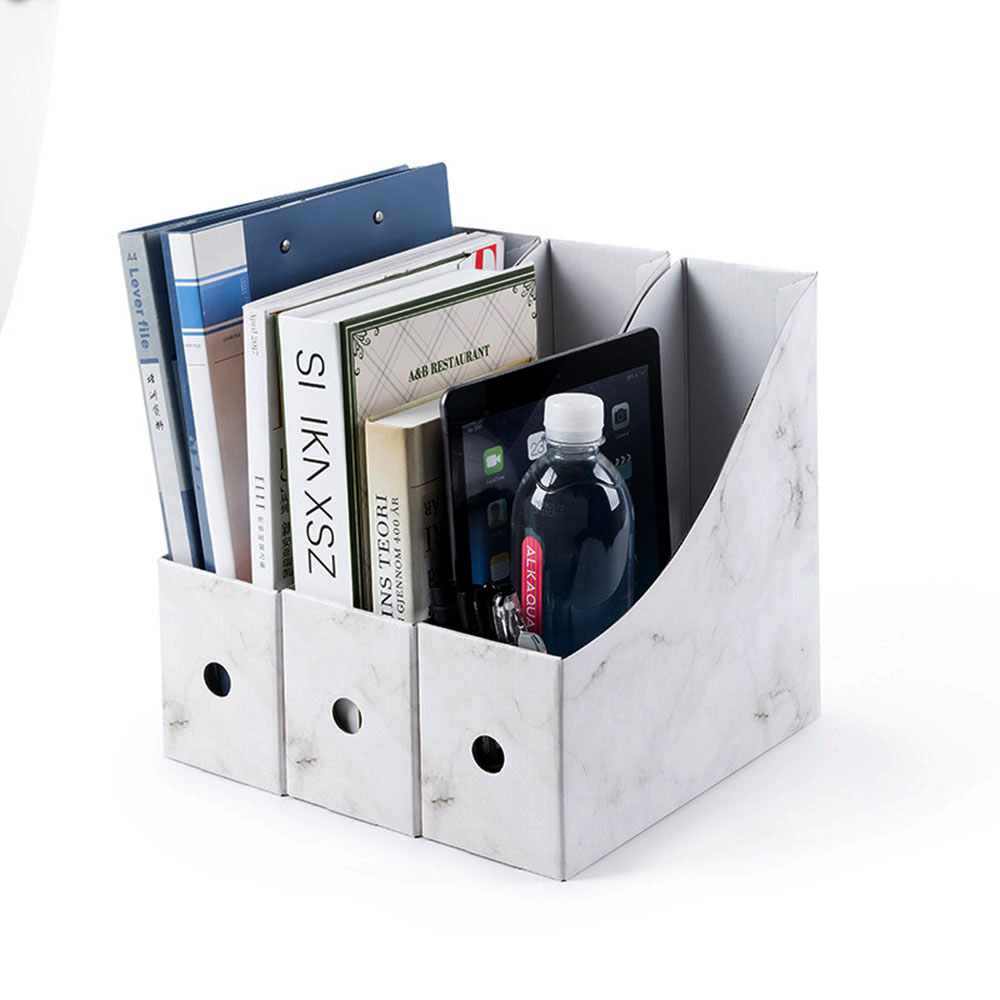 DIY 페이퍼 파일박스 3p세트(마블링) 파일꽂이(제작 로고 인쇄 홍보 기념품 판촉물)
